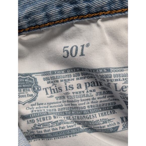 SET OF 2: Levi’s Premium 501 Original Distressed Cutoff Shorts - Light Wash W29 - Picture 9 of 11